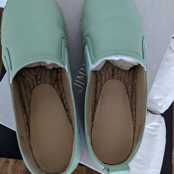 Jimmy Choo Lichi Espadrille Flats Shoes Ming Leather sz 39 (9 US) - Picture 8 of 10